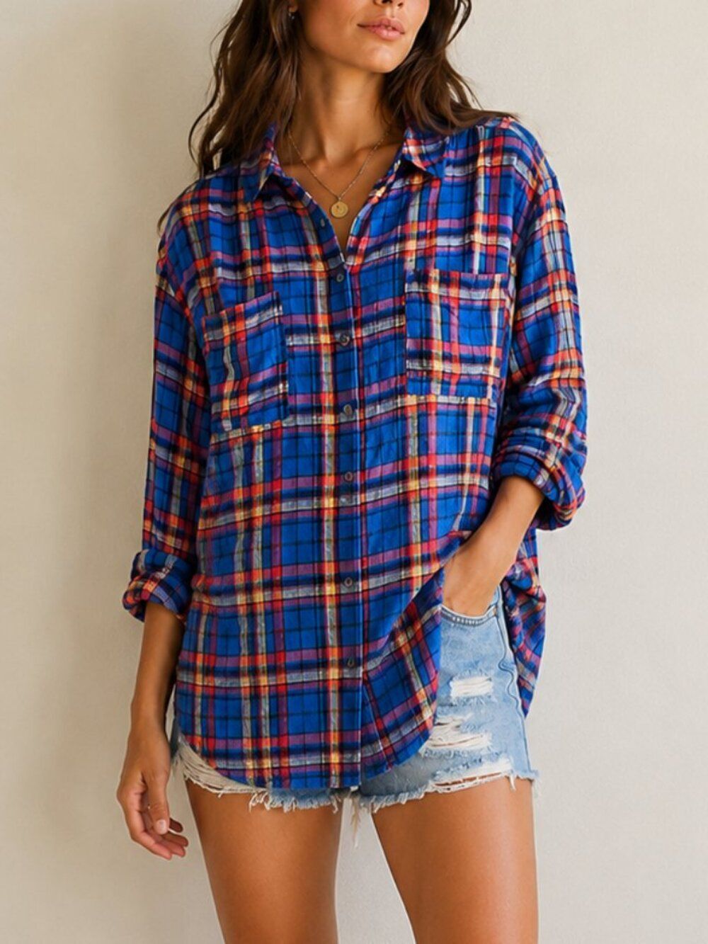 Anthropologie-Pilcro MulticolorThe Hadley Relaxed Buttondown Womens Plus size 3X